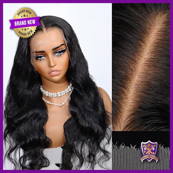 28 Inch HD Lace Full Frontal Wig Human Hair Body Wave 180% Density Glueless main image 6